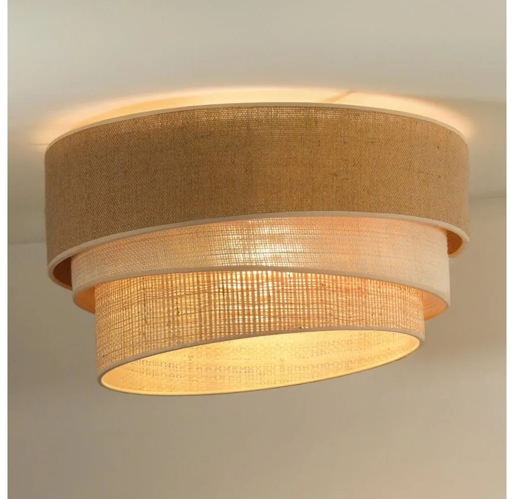 Duolla - Stropné svietidlo YUTE TRIO 1xE27/15W/230V pr. 45 cm hnedá/šedá/béžová