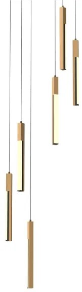 Zuma Line MD4768-6-3BMT - LED Luster na lanku ELIOT LED/25W/230V