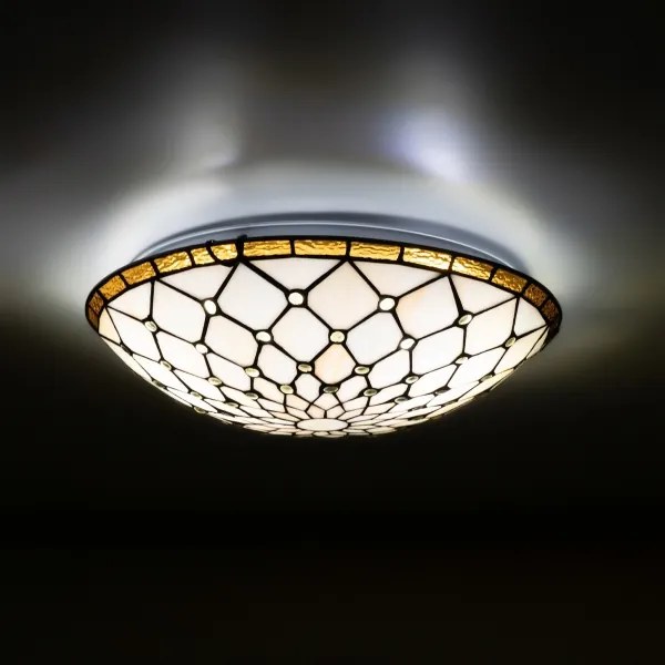 BRILAGI - Tiffany vitrážové stropné svietidlo IVORY 2xE27/60W/230V pr. 40 cm