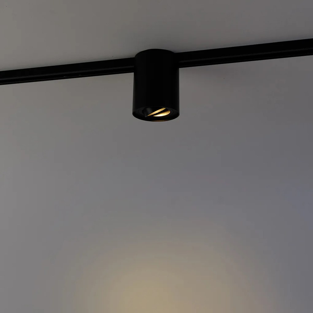 Moderné 1-fázové koľajnicové bodové svetlo čierne - Rondoo Up