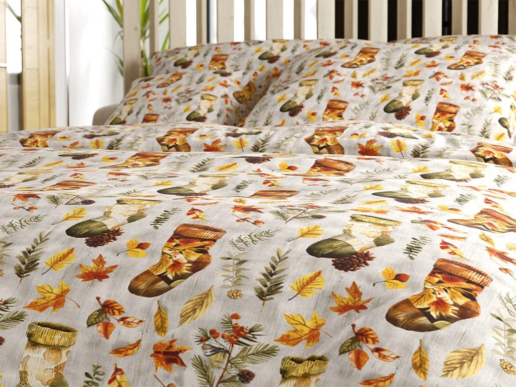 Bavlnené obliečky AUTUMN SOCKS farebné Rozmer obliečky: 70 x 90 cm | 140 x 200 cm