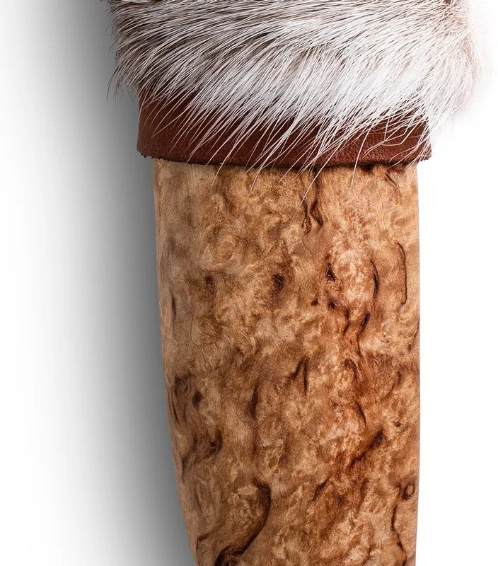 Fínsky nôž Roselli Grandfather 18cm, sobia kožušina / dárkový set