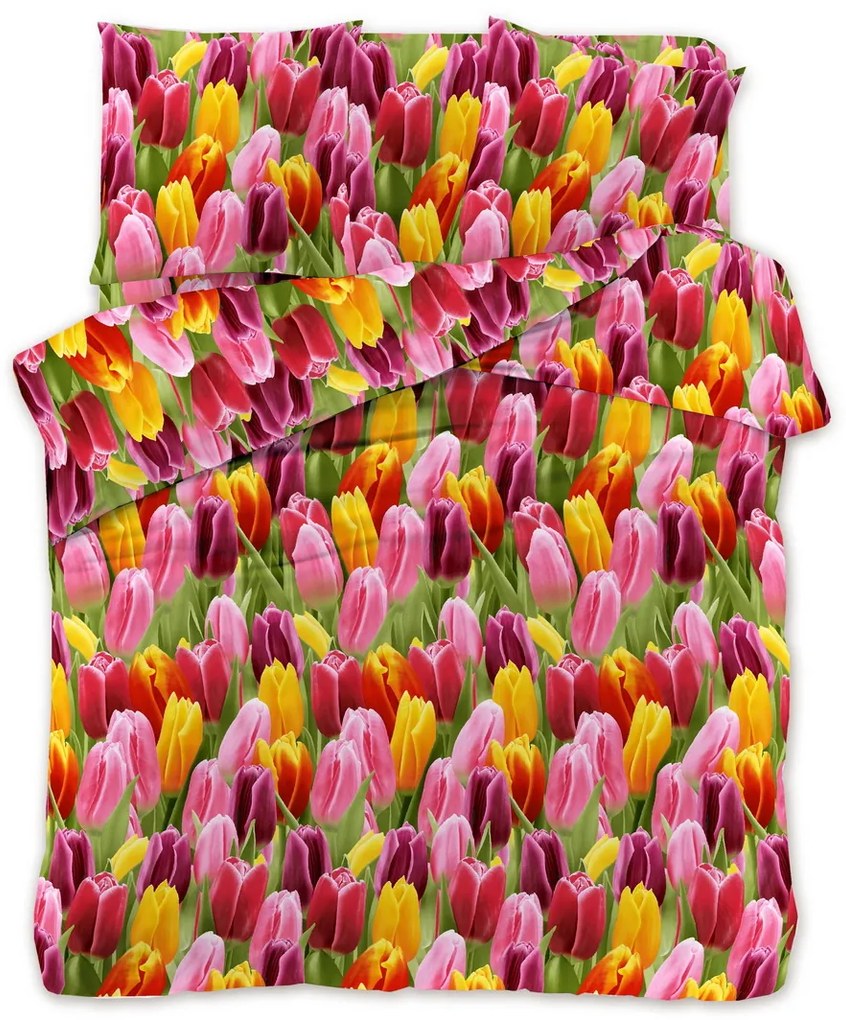 Obliečky z mikrovlákna TULIPÁNY červené