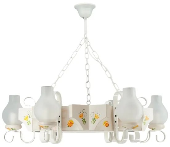 Brilagi - Luster na reťazi QUEEN 6xE14/40W/230V buk/krémová