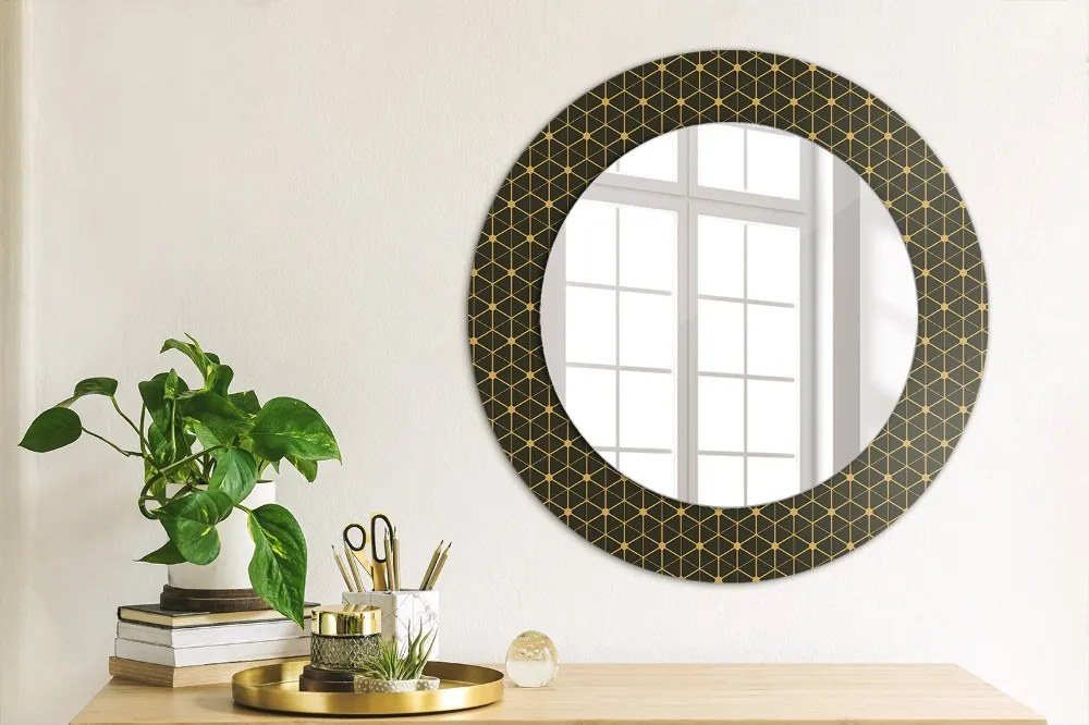 Hexagonálna geometria Okrúhle dekoračné zrkadlo