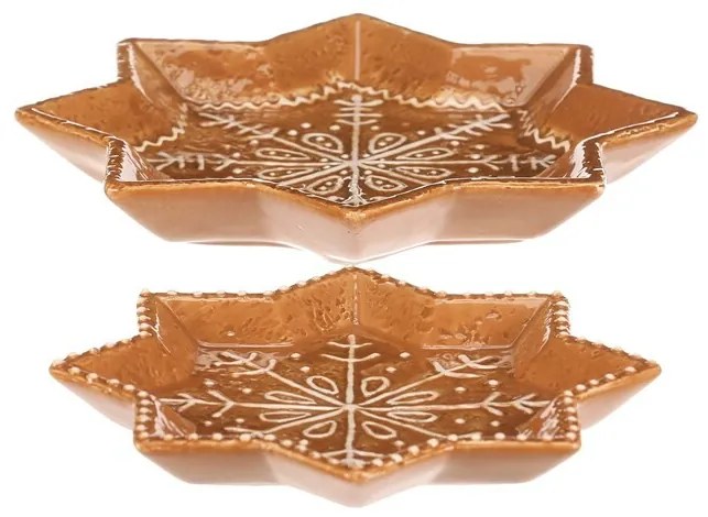 Súprava dekoračná perníková tácka, 2 ks, keramika