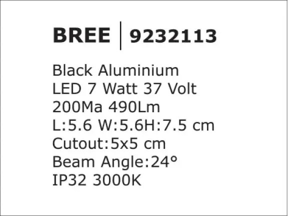 Podhľadové svietidlo Bree Square biele
