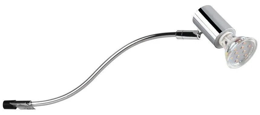 Nástenné svietidlo v lesklej striebornej farbe (dĺžka 34 cm) Giada - Trio