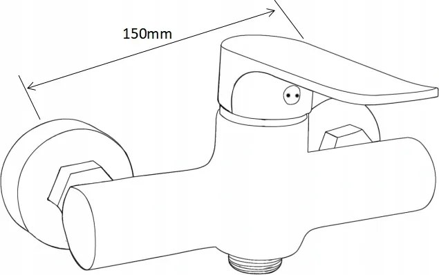 Mexen Pecos, sprchová batéria 150mm, chrómová, 72740-00