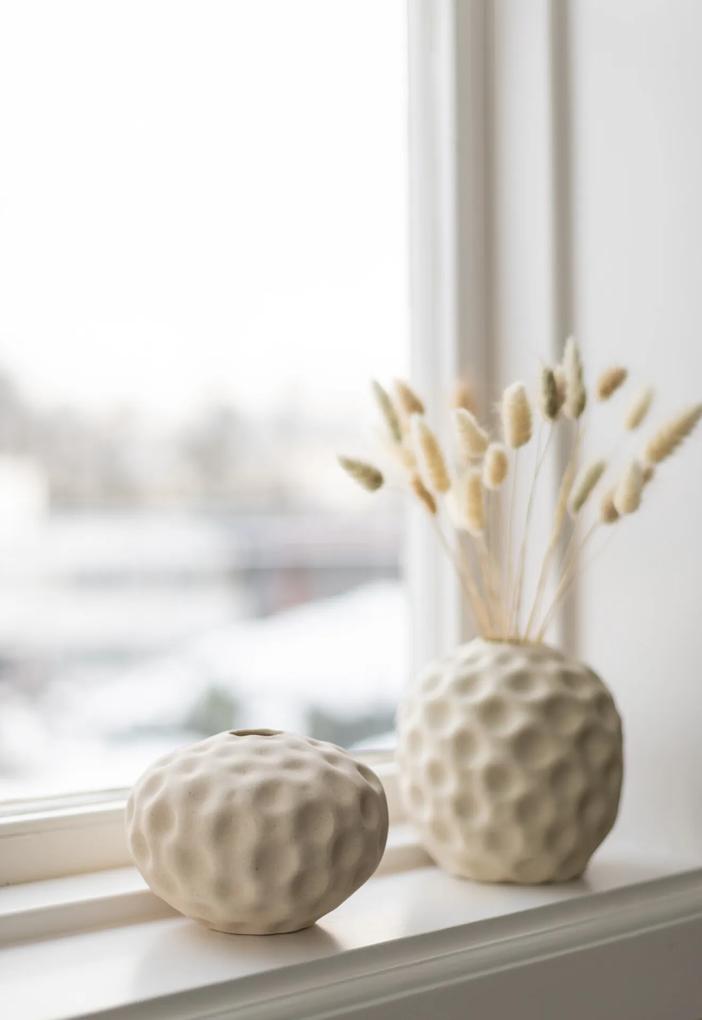 Keramická váza Seedpod, stredná – krémová