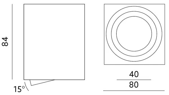 Bodové svietidlo OH37 35W/230V 8,4 cm čierna