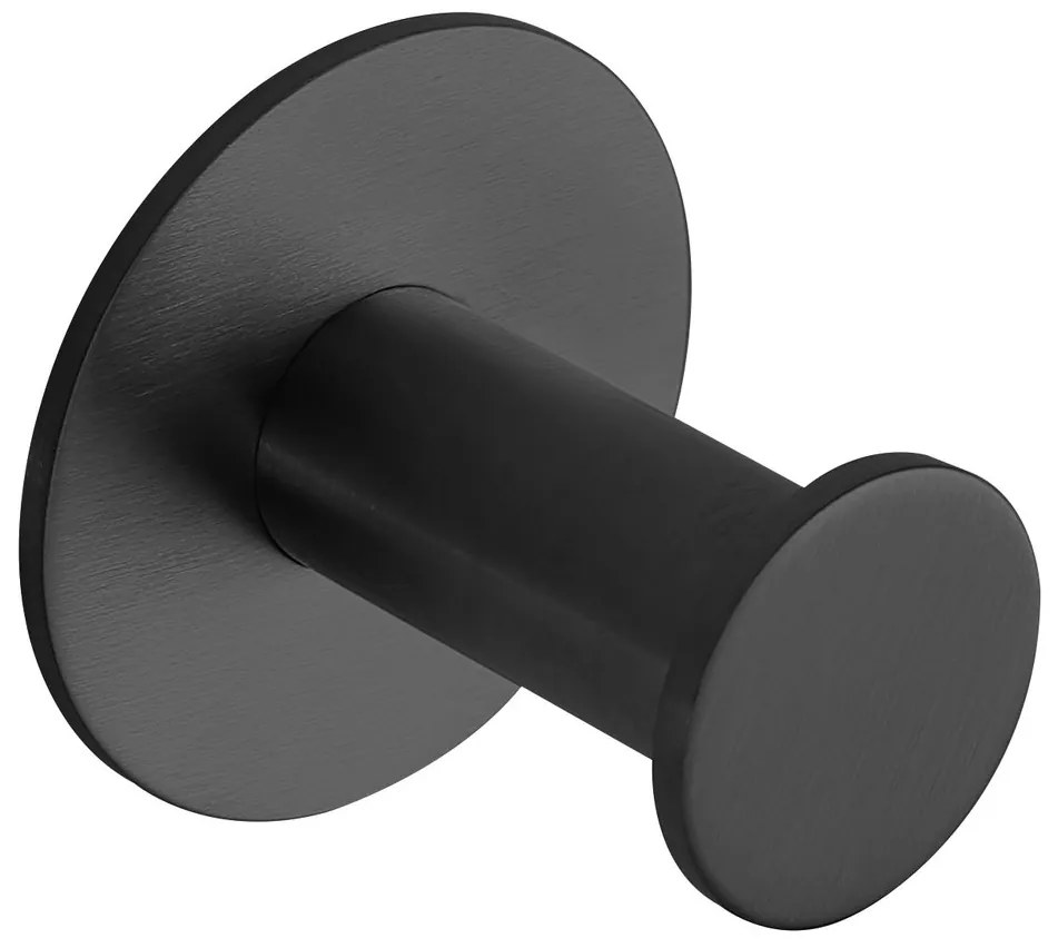 Sapho Sapho, X-ROUND samolepiaci háčik, čierna matná, XR219B