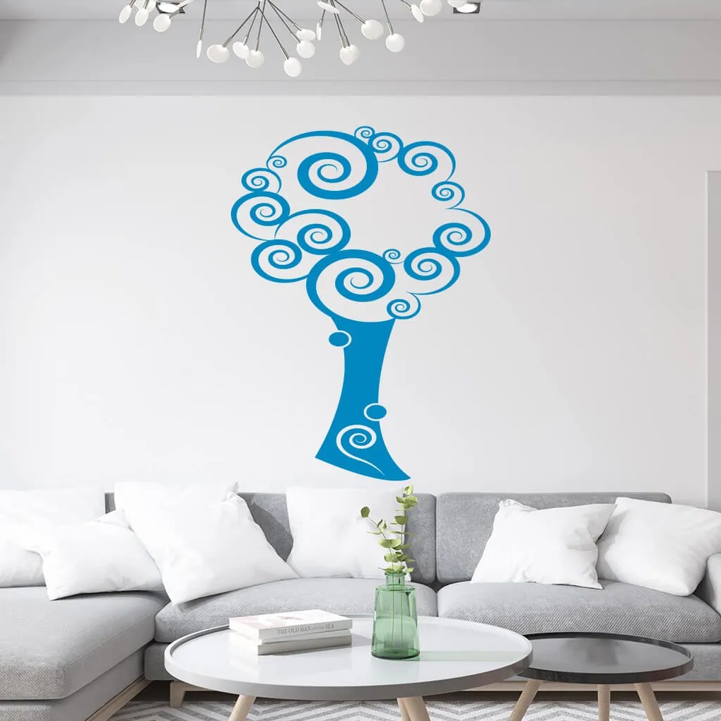 Veselá Stena Samolepka Tajomný strom Farba: oranžová, Veľkosť: 100 x 136 cm