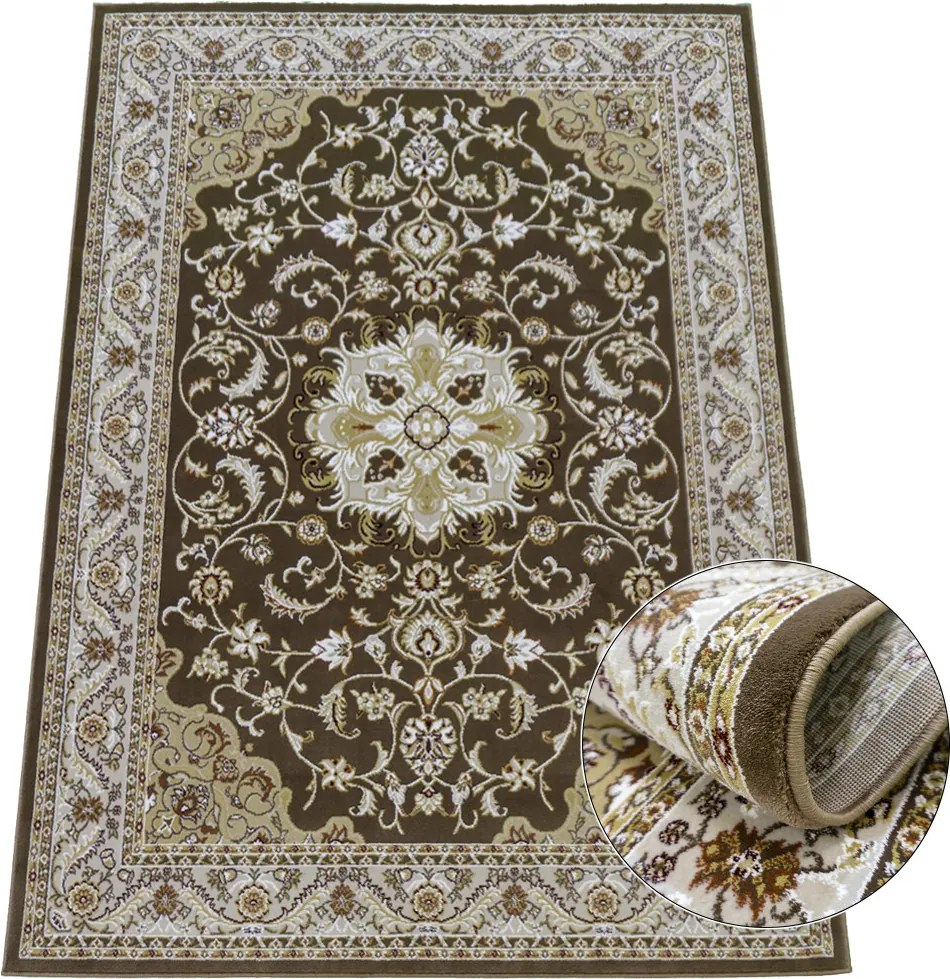 Koberec Shahrazad 4800 hnedý – orientálny vzor, obdĺžnik Rozmer: 80x150 cm