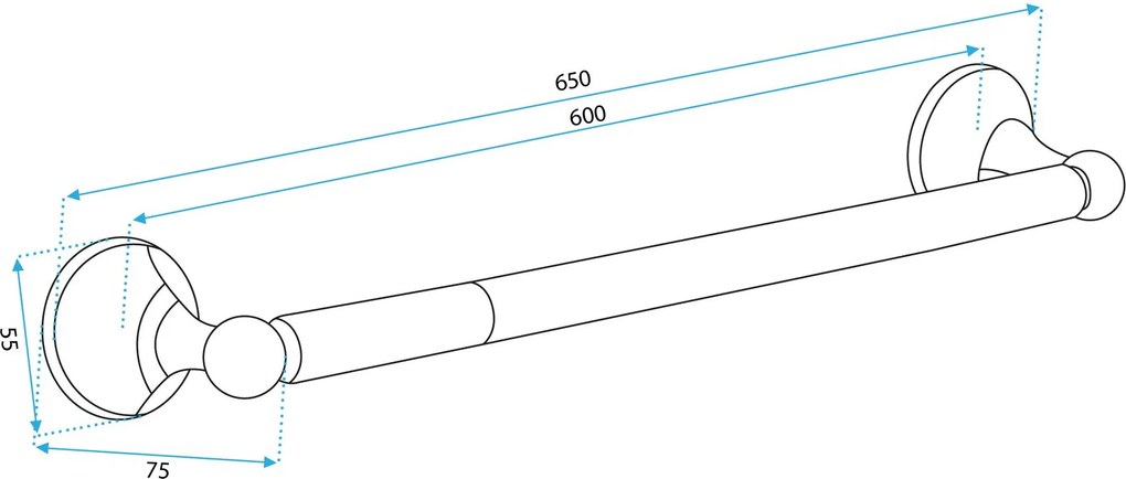 Držiak uterákov REA 332870A čierna