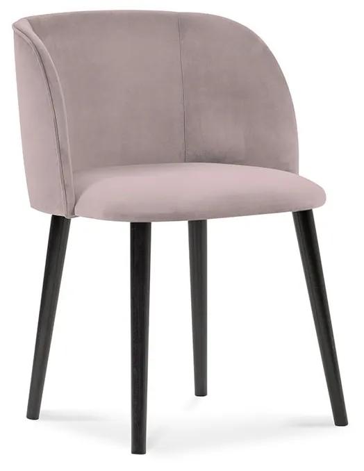 Fialová Zamatová stolička Aurora dĺžka 55 × šírka 56 × výška 80 cm WINDSOR & CO