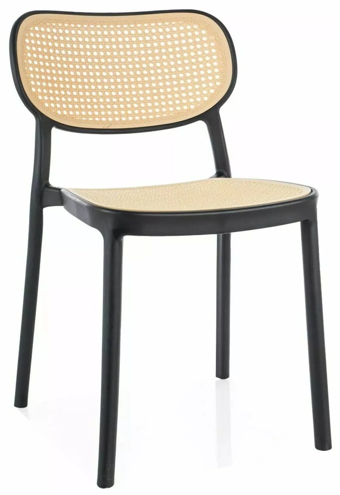 Jídelní židle Bali béžová/černá