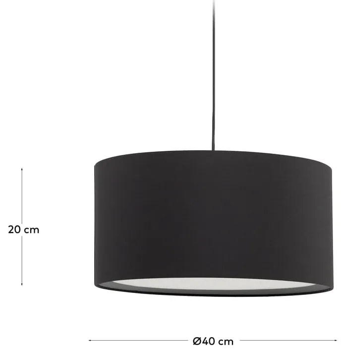 Čierne tienidlo ø 40 cm Santana – Kave Home