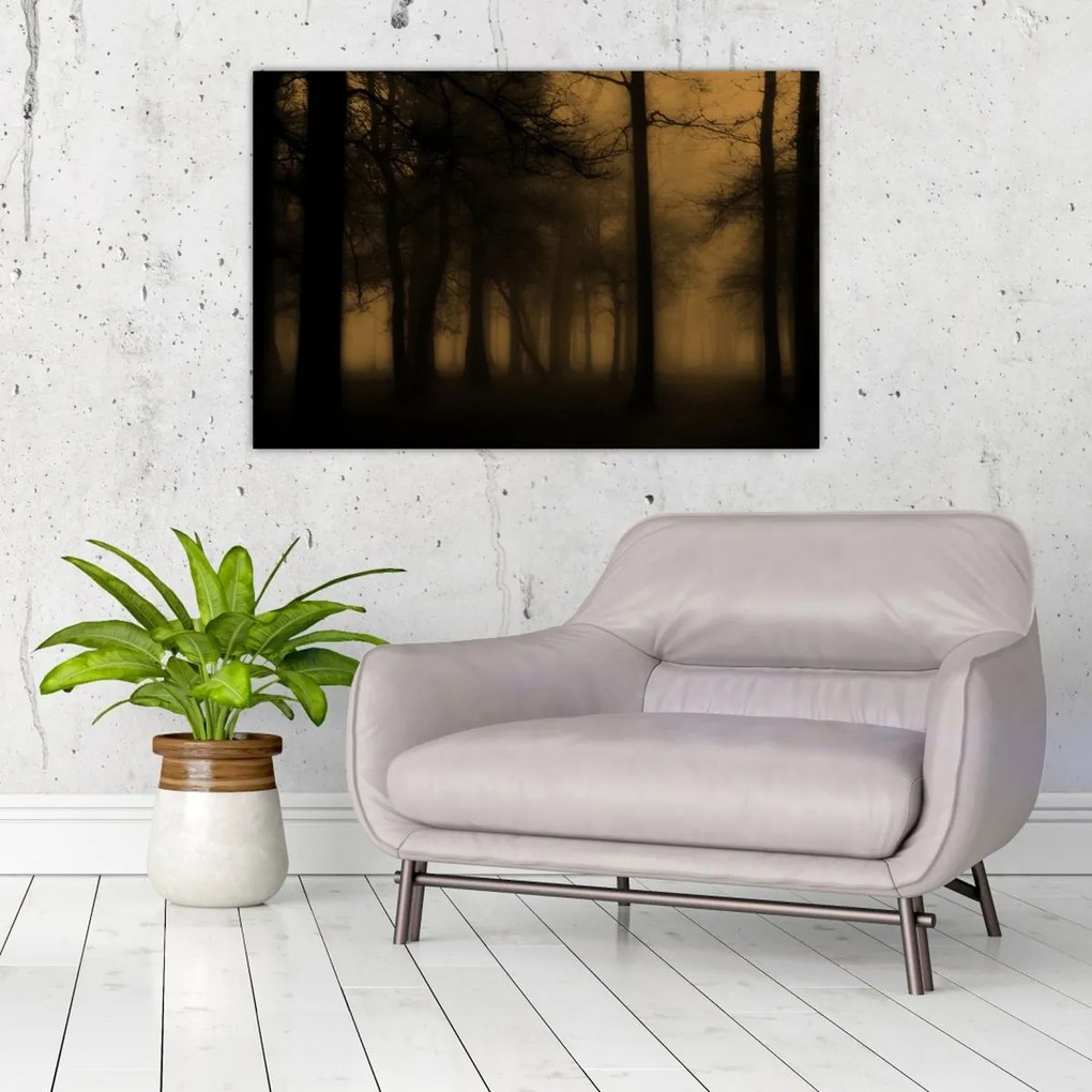 Obraz - Temný les (90x60 cm)