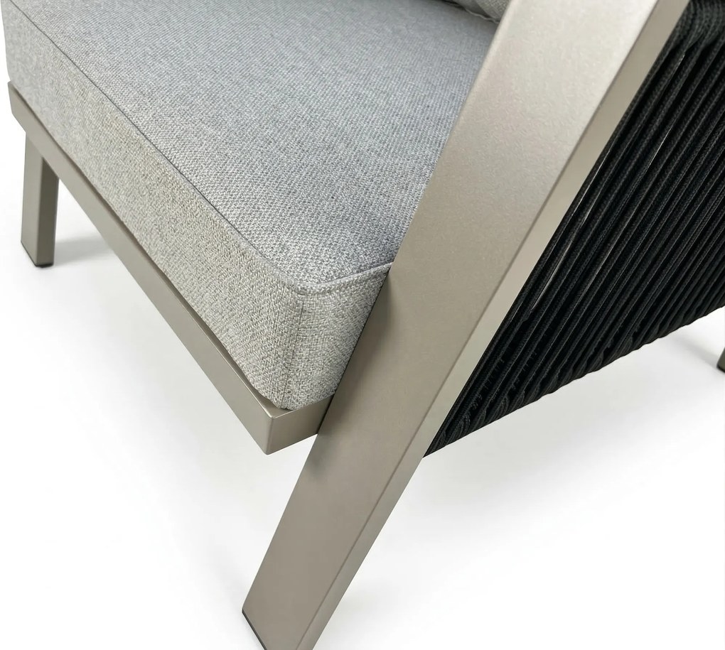 Súprava záhradného nábytku pre 5 osôb Houseland Atessa hnedá/sivá