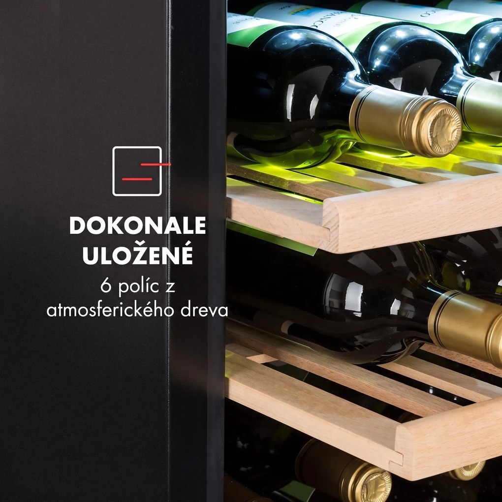 Klarstein Vinsider 41 vstavaná duo Onyx vinotéka 41 fliaš 2 zóny