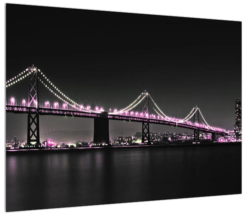 Nočný obraz mostu (70x50 cm)