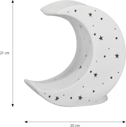 ONLI - Stolná lampa PORCELLANA 1xE14/6W/230V 21 cm mesiac