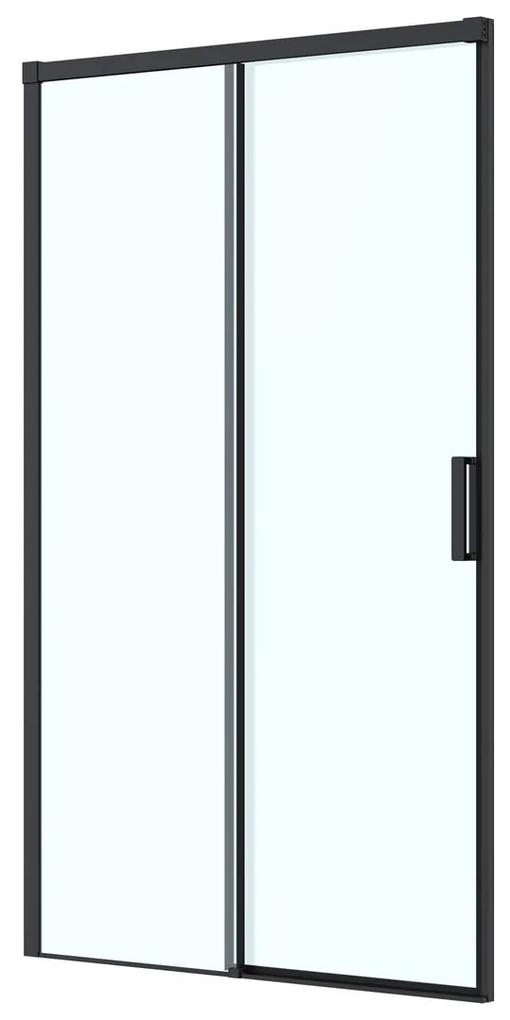 Oltens Breda sprchové dvere 120 cm posuvné čierna matná/priehľadné sklo 21212300