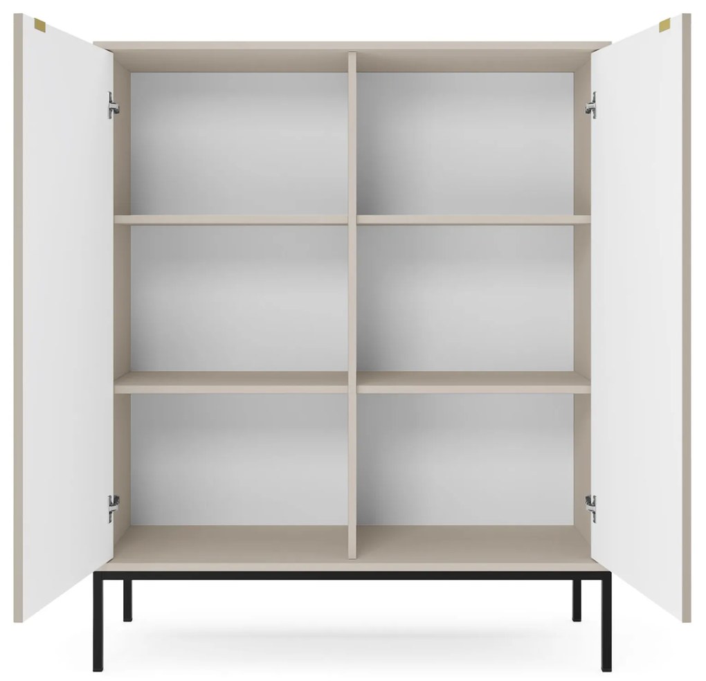 Komoda Nova 104 cm kašmír/čierna
