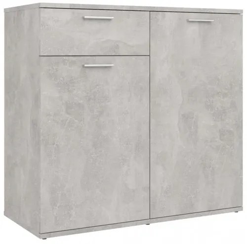 vidaXL Komoda betónová sivá 80x36x75 cm drevotrieska-