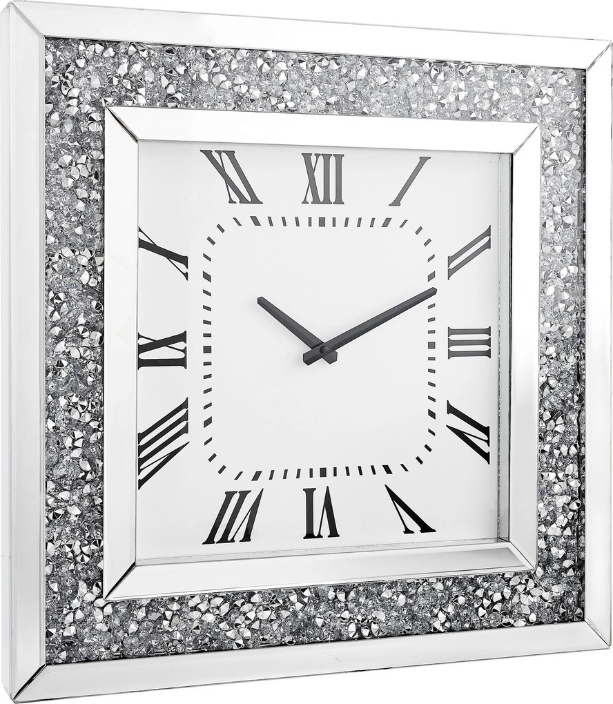 XXXLutz NÁSTENNÉ HODINY strieborná, biela 50/50/5 cm Xora - Hodiny - 001047009201