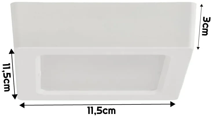 BERGE Štvorcový LED panel biely - prisadený - 6W - PC - neutrálna biela