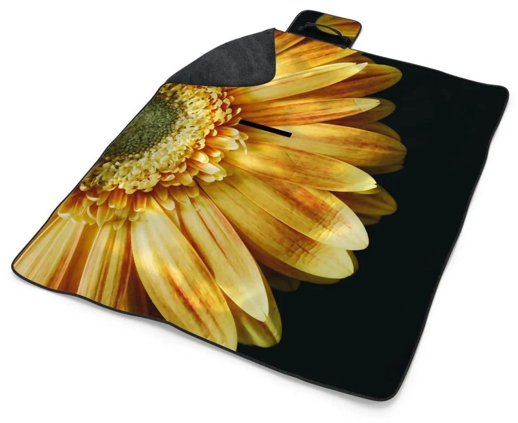 Sablio Plážová deka Žltá gerbera: 200x140 cm