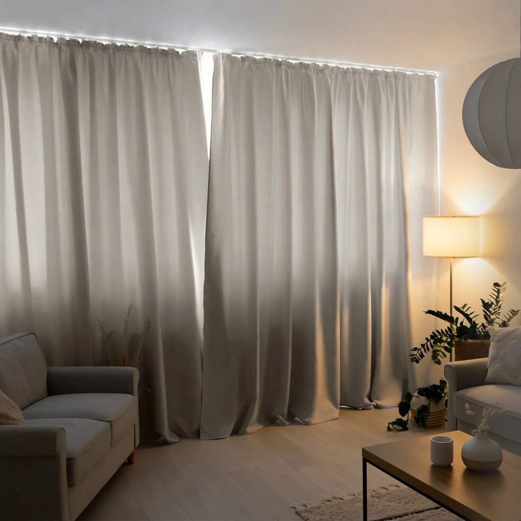 Goldea zatemňovací záves blackout - režný 270x220 cm