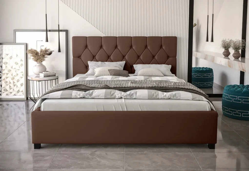 Čalúnená posteľ SWIFT + matrace, 140x200, sioux black