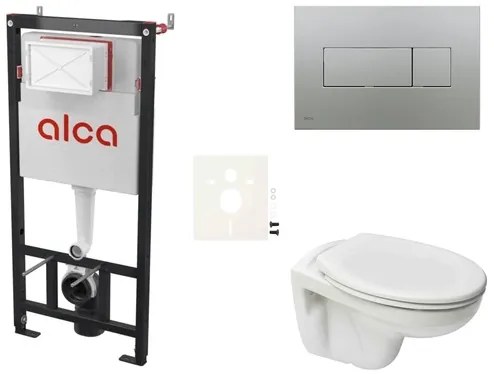Cenovo zvýhodnený závesný WC set Alca do ľahkých stien / predstenová montáž + WC Ceramia S-Line Pro SIKOASP6