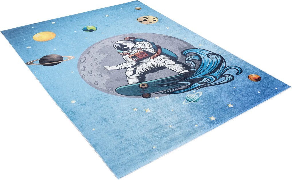 TA Koberec 2236 PRINT EMMA Modrý Obdĺžnikový Rozmer: 80x150 cm