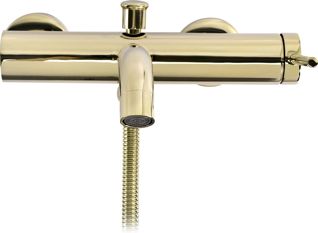 Rea Spot, vaňová batéria s ručnou sprchovou súpravou, zlatá lesklá, REA-B2081