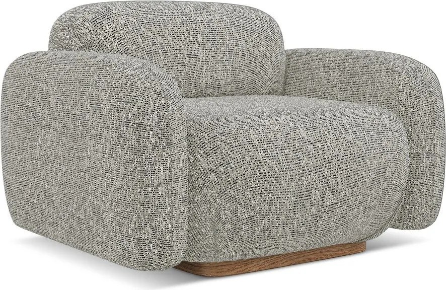 Sivé kreslo Ailani – Makamii