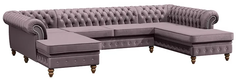 PROXIMA.store - Luxusná sedačka CHESTERFIELD LONG U FARBA NÔH: čierna, DRUH LÁTKY: TORRE - 17, FARBA OZDOBNÝCH ŠPENDLÍKOV: barok