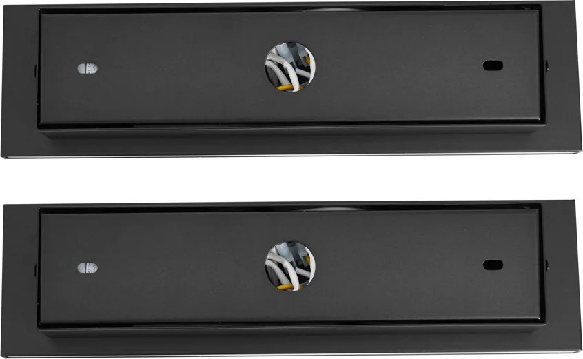 Sada 2 moderných nástenných svietidiel čierna nastaviteľná s USB-C vr. LED - Modric