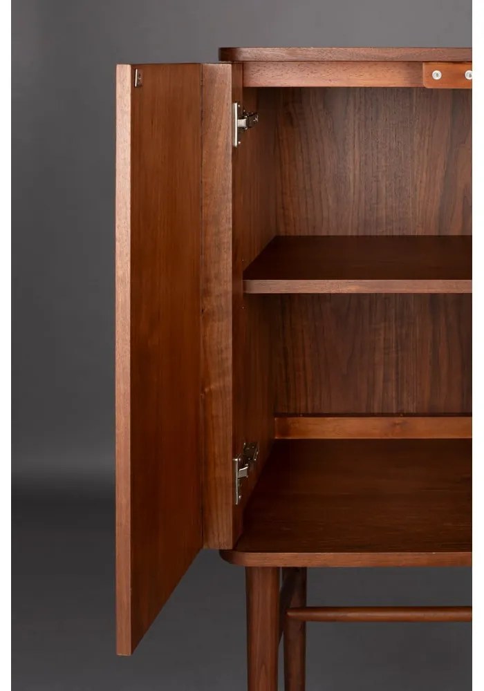 Hnedá skrinka v dekore orecha s posuvnými dverami 62x125x45 cm Morrison – Dutchbone