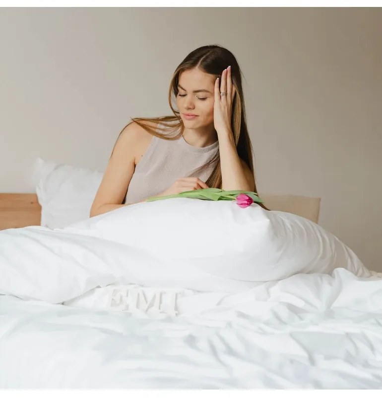 Obliečky biele bavlna delux EMI, Francúzsky set1 200x220 + 2x (70x90)