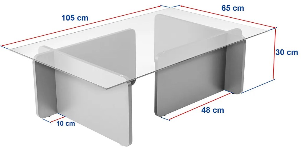 Konferenčný stolík Flavio Wooden Black