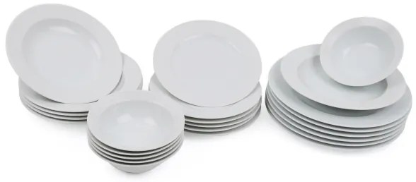 Jedálna súprava 24 ks biela/porcelán