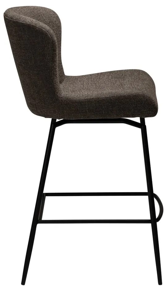 Hnedá čalúnená barová stolička (výška sedadla 67,5 cm) Glam – DAN-FORM Denmark