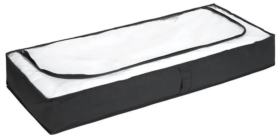 Čierny úložný box pod posteľ Wenko, 105 × 45 cm