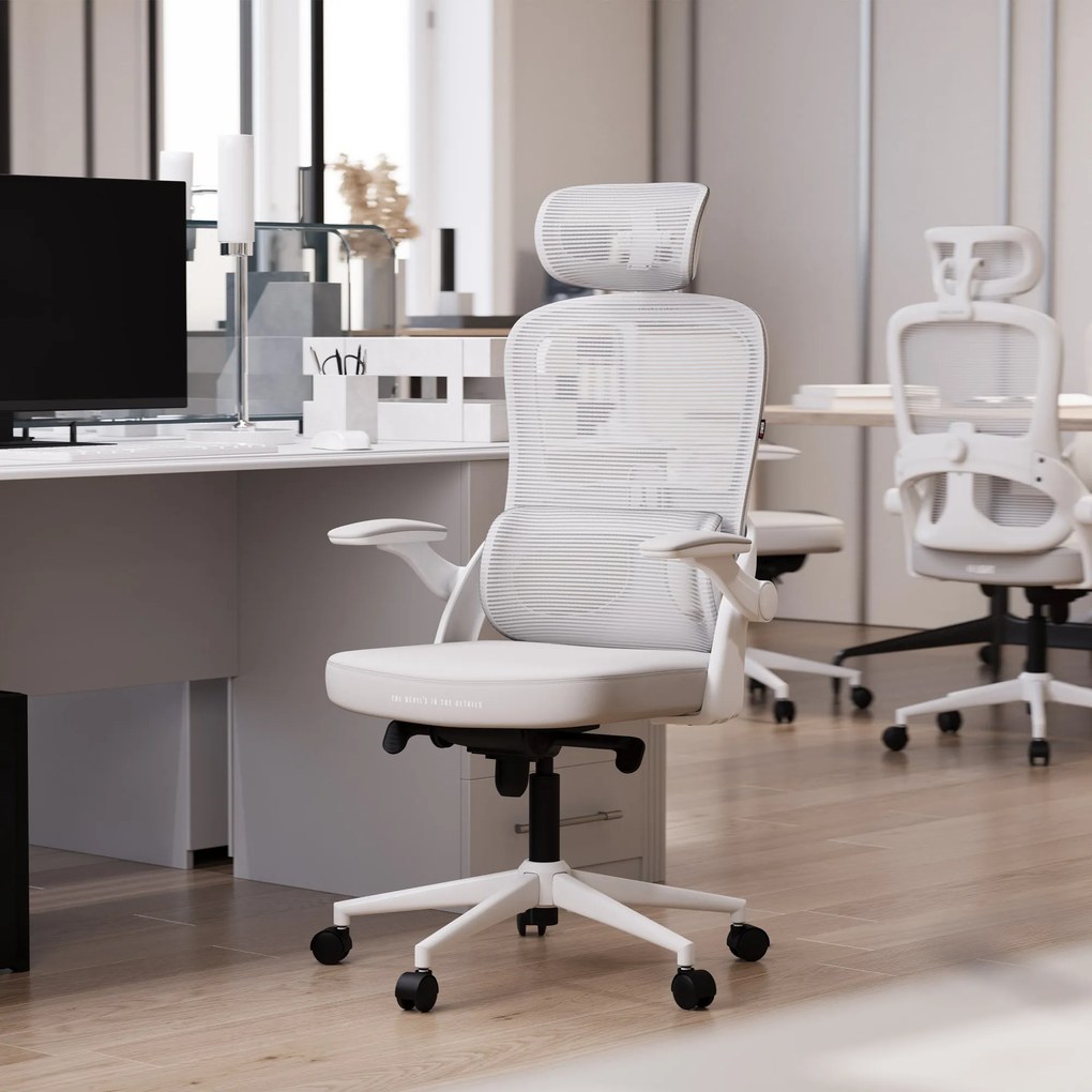 Ergonomická kancelárska stolička Normal Size, svetlosivá: Diablo V-Light