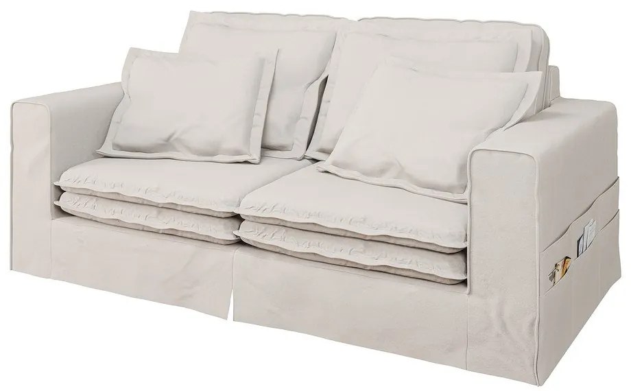 Krémovobiela pohovka 196 cm Nora – Ropez