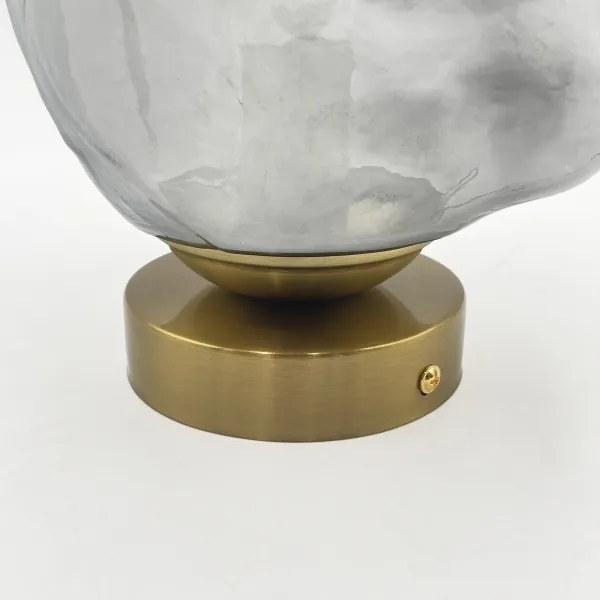 Stropné svietidlo CRISTAL 1xE14/15W/230V mosadz/dymovo-čierna